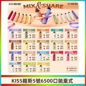 鎧斯KIS5一次性 6500口磁吸式 自由混搭拋棄式電子煙#18個口味#